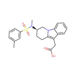 Cc1cccc(S(=O)(=O)N(C)[C@@H]2CCc3c(CC(=O)O)c4ccccc4n3C2)c1 ZINC000066156615