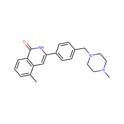 Cc1cccc2c(=O)[nH]c(-c3ccc(CN4CCN(C)CC4)cc3)cc12 ZINC000204938067