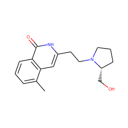 Cc1cccc2c(=O)[nH]c(CCN3CCC[C@@H]3CO)cc12 ZINC000003820223