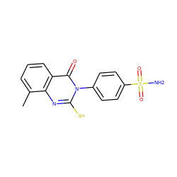 Cc1cccc2c(=O)n(-c3ccc(S(N)(=O)=O)cc3)c(S)nc12 ZINC000653688991