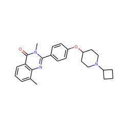 Cc1cccc2c(=O)n(C)c(-c3ccc(OC4CCN(C5CCC5)CC4)cc3)nc12 ZINC000040380365