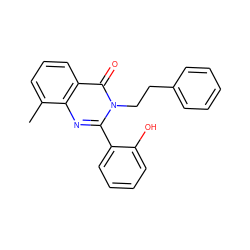 Cc1cccc2c(=O)n(CCc3ccccc3)c(-c3ccccc3O)nc12 ZINC000028336501