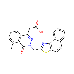 Cc1cccc2c(CC(=O)O)nn(Cc3nc4c(ccc5ccccc54)s3)c(=O)c12 ZINC000013860806