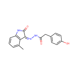 Cc1cccc2c1/C(=N/NC(=O)Cc1ccc(O)cc1)C(=O)N2 ZINC000072182360