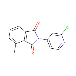 Cc1cccc2c1C(=O)N(c1ccnc(Cl)c1)C2=O ZINC000039047805