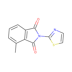 Cc1cccc2c1C(=O)N(c1nccs1)C2=O ZINC000072112407