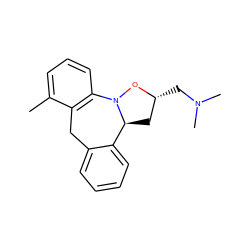 Cc1cccc2c1Cc1ccccc1[C@@H]1C[C@@H](CN(C)C)ON21 ZINC000013437184