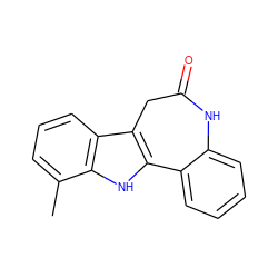 Cc1cccc2c3c([nH]c12)-c1ccccc1NC(=O)C3 ZINC000001656543