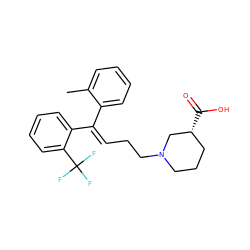 Cc1ccccc1/C(=C\CCN1CCC[C@@H](C(=O)O)C1)c1ccccc1C(F)(F)F ZINC000066263227