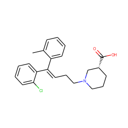 Cc1ccccc1/C(=C\CCN1CCC[C@@H](C(=O)O)C1)c1ccccc1Cl ZINC000066263224