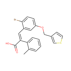 Cc1ccccc1/C(=C\c1cc(OCc2ccsc2)ccc1Br)C(=O)O ZINC000013780362