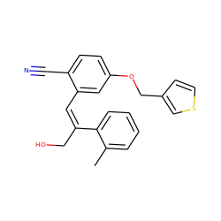 Cc1ccccc1/C(=C\c1cc(OCc2ccsc2)ccc1C#N)CO ZINC000013780376