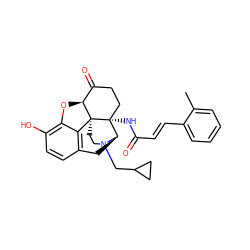 Cc1ccccc1/C=C/C(=O)N[C@@]12CCC(=O)[C@@H]3Oc4c(O)ccc5c4[C@@]31CCN(CC1CC1)[C@@H]2C5 ZINC000036221609