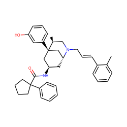 Cc1ccccc1/C=C/CN1C[C@H](C)[C@@]2(c3cccc(O)c3)C[C@H](NC(=O)C3(c4ccccc4)CCCC3)C[C@@H]1C2 ZINC000038147753