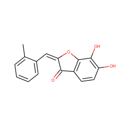 Cc1ccccc1/C=C1/Oc2c(ccc(O)c2O)C1=O ZINC000027417819