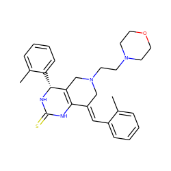 Cc1ccccc1/C=C1\CN(CCN2CCOCC2)CC2=C1NC(=S)N[C@@H]2c1ccccc1C ZINC000096282918