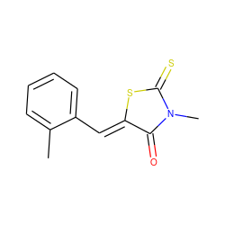 Cc1ccccc1/C=C1\SC(=S)N(C)C1=O ZINC000012407068