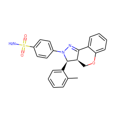 Cc1ccccc1[C@@H]1[C@@H]2COc3ccccc3C2=NN1c1ccc(S(N)(=O)=O)cc1 ZINC000299868672