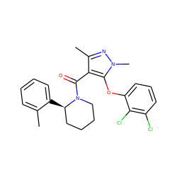 Cc1ccccc1[C@@H]1CCCCN1C(=O)c1c(C)nn(C)c1Oc1cccc(Cl)c1Cl ZINC000095591487