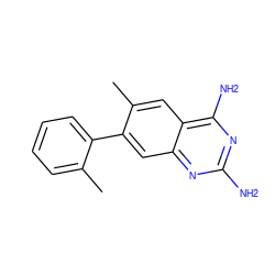 Cc1ccccc1-c1cc2nc(N)nc(N)c2cc1C ZINC000072114207