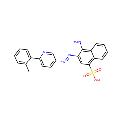 Cc1ccccc1-c1ccc(/N=N/c2cc(S(=O)(=O)O)c3ccccc3c2N)cn1 ZINC000201504052