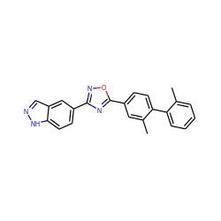 Cc1ccccc1-c1ccc(-c2nc(-c3ccc4[nH]ncc4c3)no2)cc1C ZINC000118842006