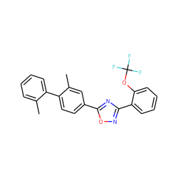 Cc1ccccc1-c1ccc(-c2nc(-c3ccccc3OC(F)(F)F)no2)cc1C ZINC000059239873