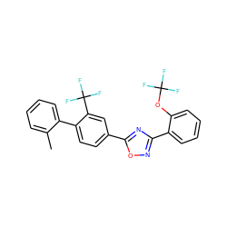 Cc1ccccc1-c1ccc(-c2nc(-c3ccccc3OC(F)(F)F)no2)cc1C(F)(F)F ZINC000059240851