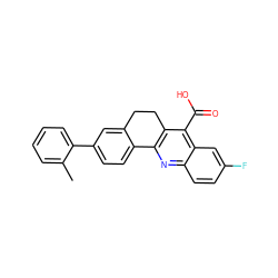 Cc1ccccc1-c1ccc2c(c1)CCc1c-2nc2ccc(F)cc2c1C(=O)O ZINC000026845581