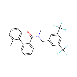 Cc1ccccc1-c1ccccc1C(=O)N(C)Cc1cc(C(F)(F)F)cc(C(F)(F)F)c1 ZINC000028571003