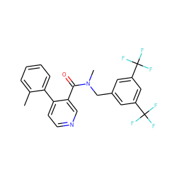 Cc1ccccc1-c1ccncc1C(=O)N(C)Cc1cc(C(F)(F)F)cc(C(F)(F)F)c1 ZINC000028570947