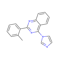 Cc1ccccc1-c1nc(-n2ccnc2)c2ccccc2n1 ZINC000004239467