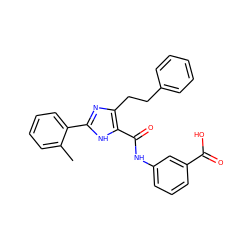 Cc1ccccc1-c1nc(CCc2ccccc2)c(C(=O)Nc2cccc(C(=O)O)c2)[nH]1 ZINC000013674698