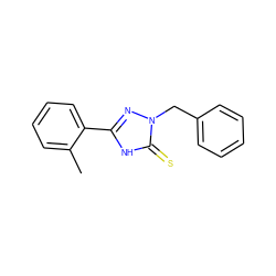 Cc1ccccc1-c1nn(Cc2ccccc2)c(=S)[nH]1 ZINC000013536843