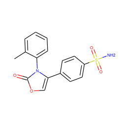 Cc1ccccc1-n1c(-c2ccc(S(N)(=O)=O)cc2)coc1=O ZINC000013803957