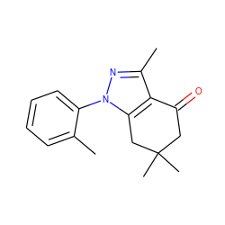 Cc1ccccc1-n1nc(C)c2c1CC(C)(C)CC2=O ZINC000000140641