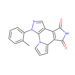 Cc1ccccc1-n1ncc2c3c(c4cccn4c21)C(=O)NC3=O ZINC000103254126