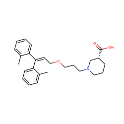 Cc1ccccc1C(=CCOCCCN1CCC[C@@H](C(=O)O)C1)c1ccccc1C ZINC000003796862