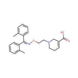 Cc1ccccc1C(=NOCCN1CCC=C(C(=O)O)C1)c1ccccc1C ZINC000013800016