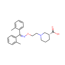 Cc1ccccc1C(=NOCCN1CCC[C@@H](C(=O)O)C1)c1ccccc1C ZINC000013800010