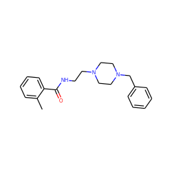 Cc1ccccc1C(=O)NCCN1CCN(Cc2ccccc2)CC1 ZINC000026749018