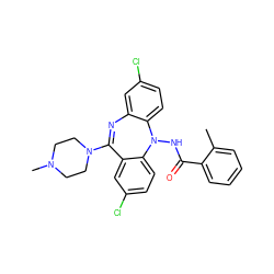 Cc1ccccc1C(=O)NN1c2ccc(Cl)cc2N=C(N2CCN(C)CC2)c2cc(Cl)ccc21 ZINC000036089412