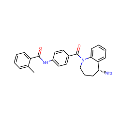 Cc1ccccc1C(=O)Nc1ccc(C(=O)N2CCC[C@@H](N)c3ccccc32)cc1 ZINC000013758005