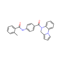 Cc1ccccc1C(=O)Nc1ccc(C(=O)N2Cc3cccn3-c3ccccc32)cc1 ZINC000013534500