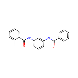 Cc1ccccc1C(=O)Nc1cccc(NC(=O)c2ccccc2)c1 ZINC000013631840