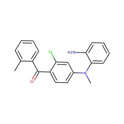 Cc1ccccc1C(=O)c1ccc(N(C)c2ccccc2N)cc1Cl ZINC000013531316