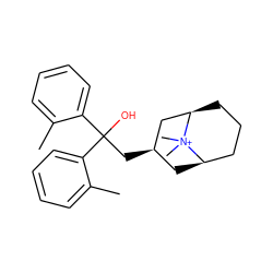 Cc1ccccc1C(O)(C[C@@H]1C[C@@H]2CCC[C@H](C1)[N+]2(C)C)c1ccccc1C ZINC000103235733