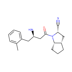 Cc1ccccc1C[C@@H](N)CC(=O)N1[C@H](C#N)C[C@@H]2CCC[C@@H]21 ZINC000299830079