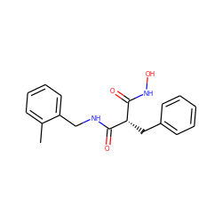 Cc1ccccc1CNC(=O)[C@@H](Cc1ccccc1)C(=O)NO ZINC000035270146