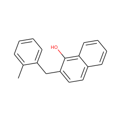 Cc1ccccc1Cc1ccc2ccccc2c1O ZINC000027197917